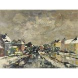 Albert Saverys: painting (o/c) 'city view' (60x80cm) (*)