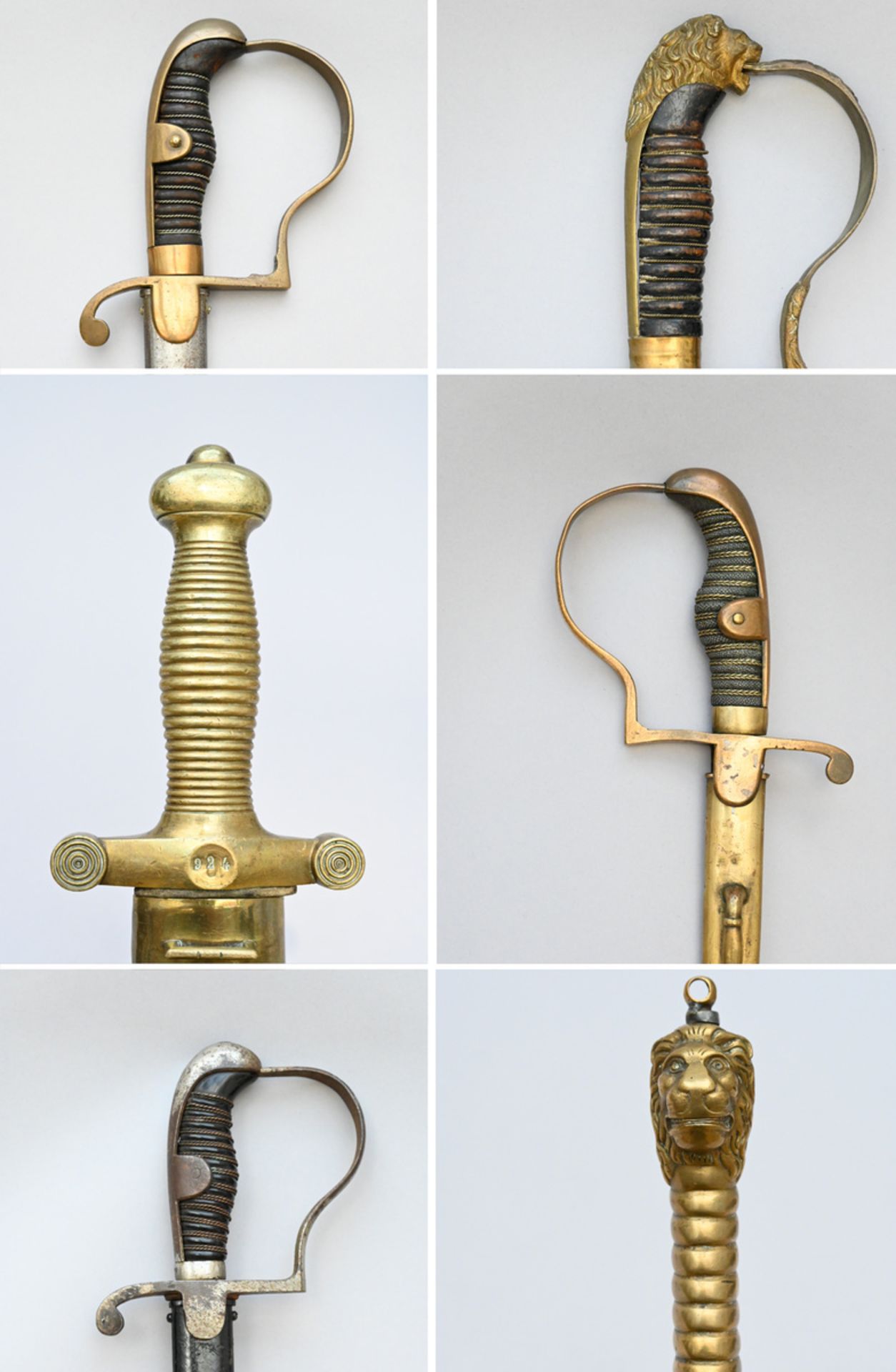 Six sabers: period 1870 - 1918 (length between 66 and 103cm) - Bild 2 aus 4