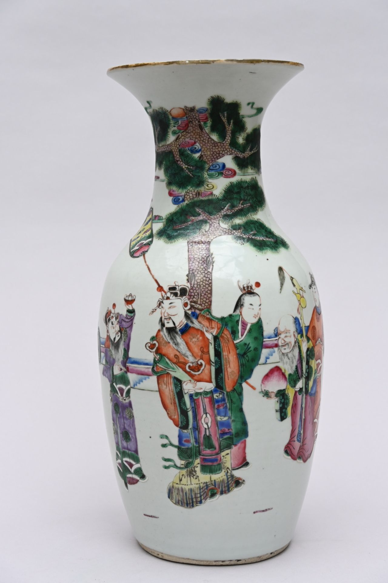 Chinese porcelain vase 'Fu Lu Shou', 19th century (h43cm) (*)