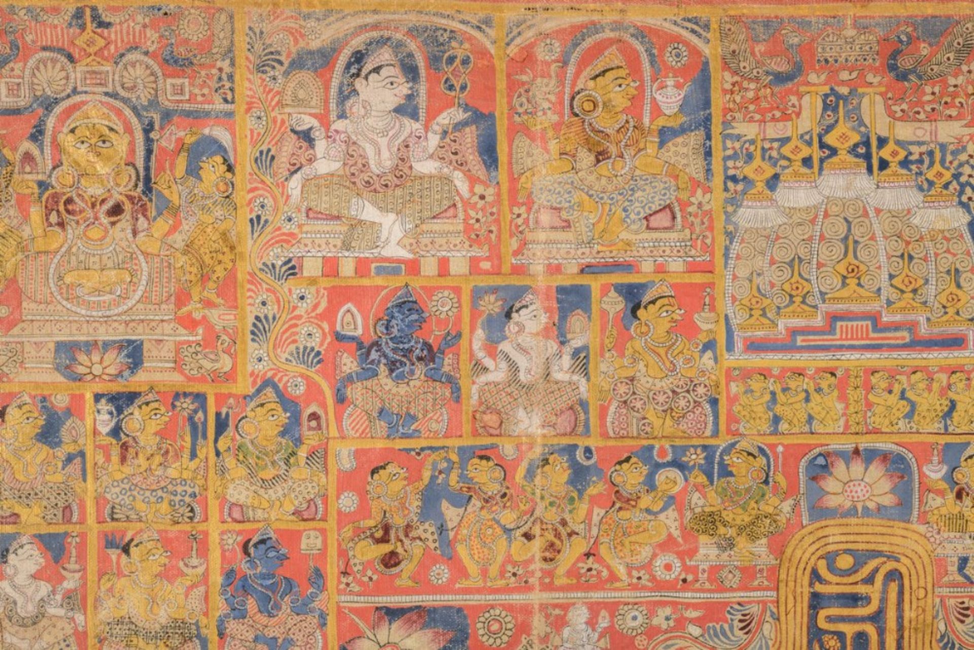 A tantric Jain painting 'Vastrapata', Gujarat India (90x70cm) - Bild 2 aus 6
