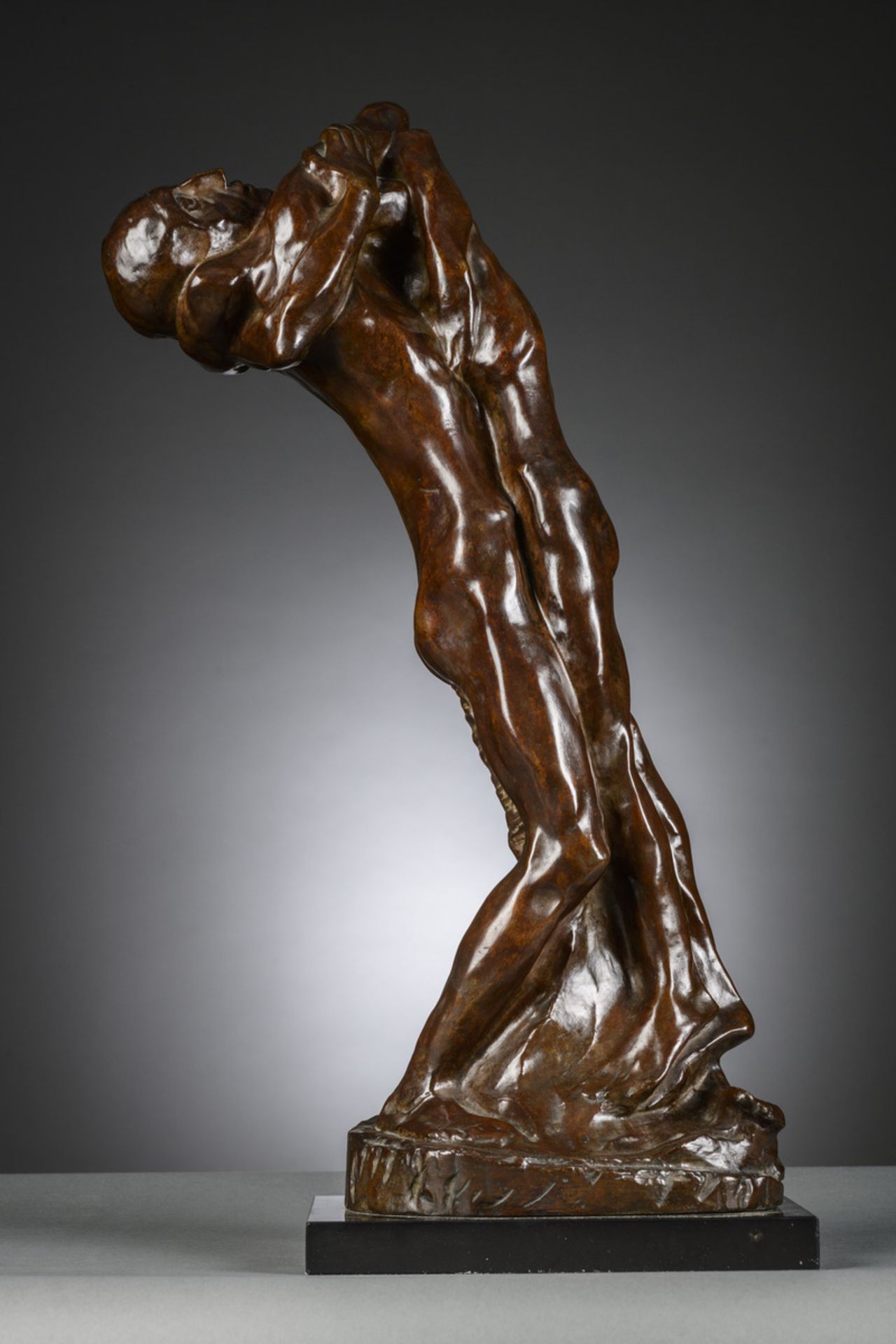 George Minne: bronze sculpture 'The Prodigal Son' (h59cm)