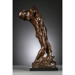 George Minne: bronze sculpture 'The Prodigal Son' (h59cm)