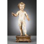 Child Jesus in polychromed wood, 17th - 18th century (h47cm)