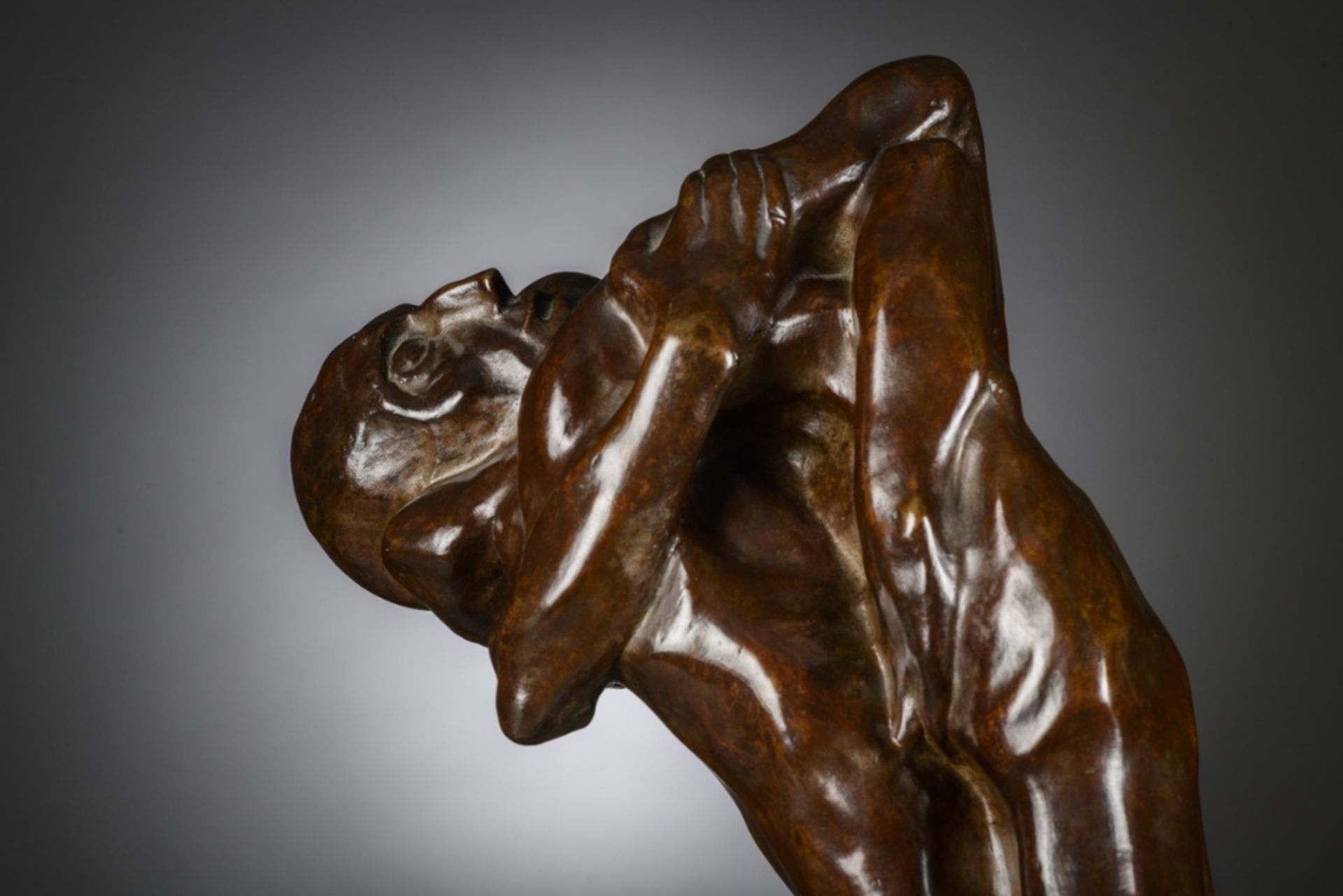 George Minne: bronze sculpture 'The Prodigal Son' (h59cm) - Image 7 of 8