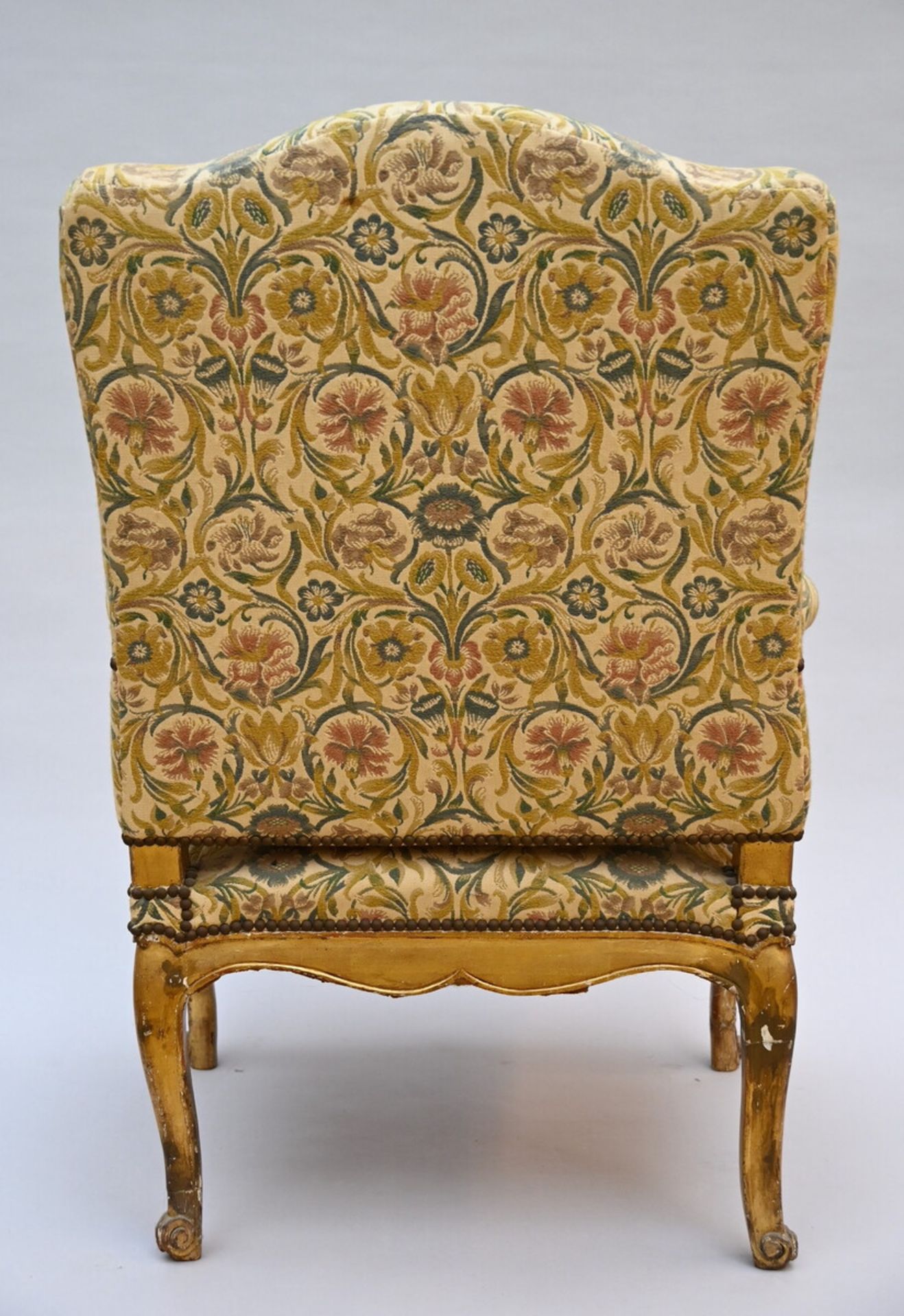 Louis XV seat in gilded wood, 18th century (105x74x64cm) - Bild 3 aus 4