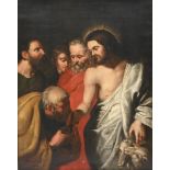 Anonymous (after Rubens): painting (o/c) 'Christ hands Peter the keys' (71x55cm)