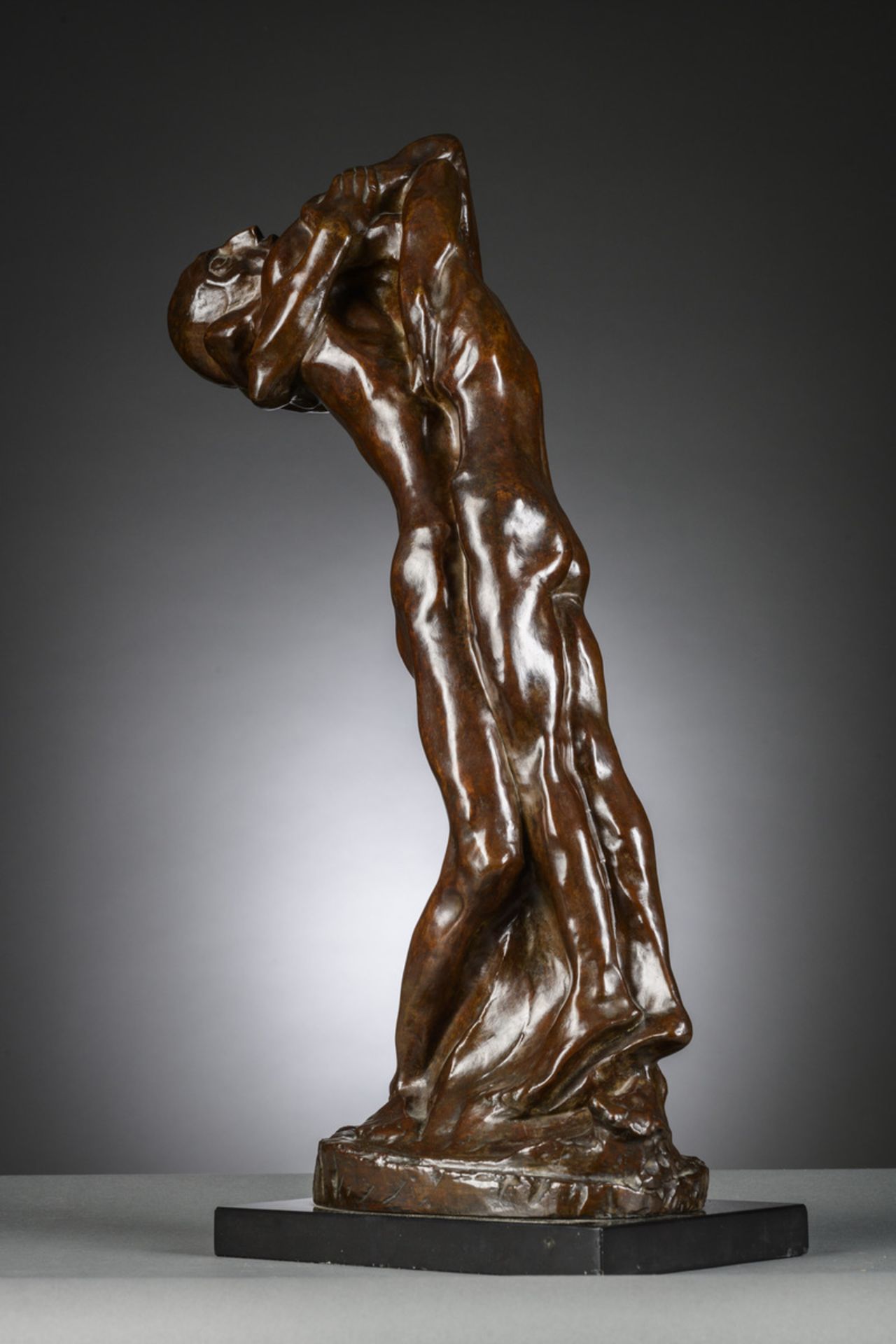 George Minne: bronze sculpture 'The Prodigal Son' (h59cm) - Image 5 of 8