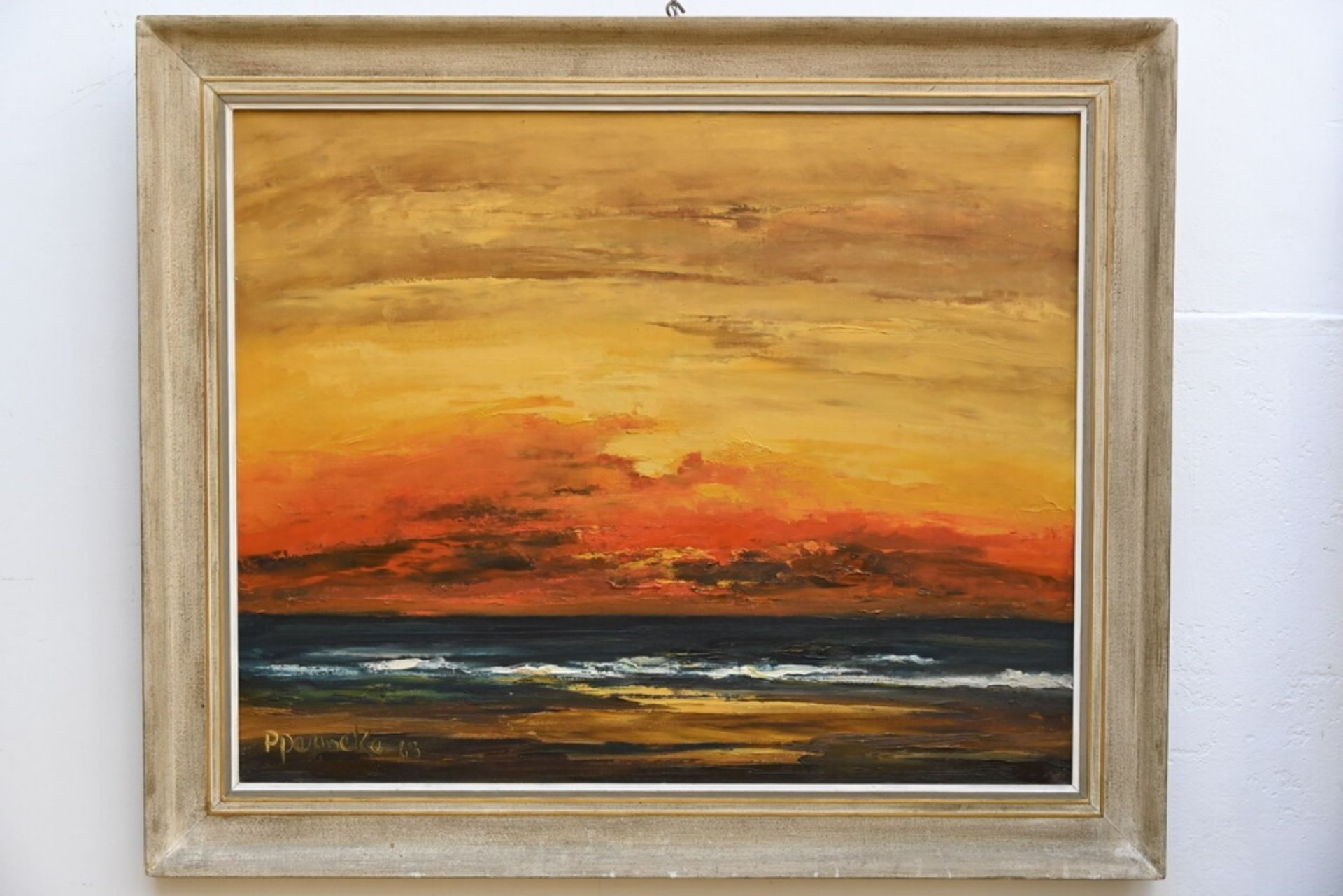 Paul Permeke: painting (o/c) 'marine' (80x100cm) - Image 2 of 3