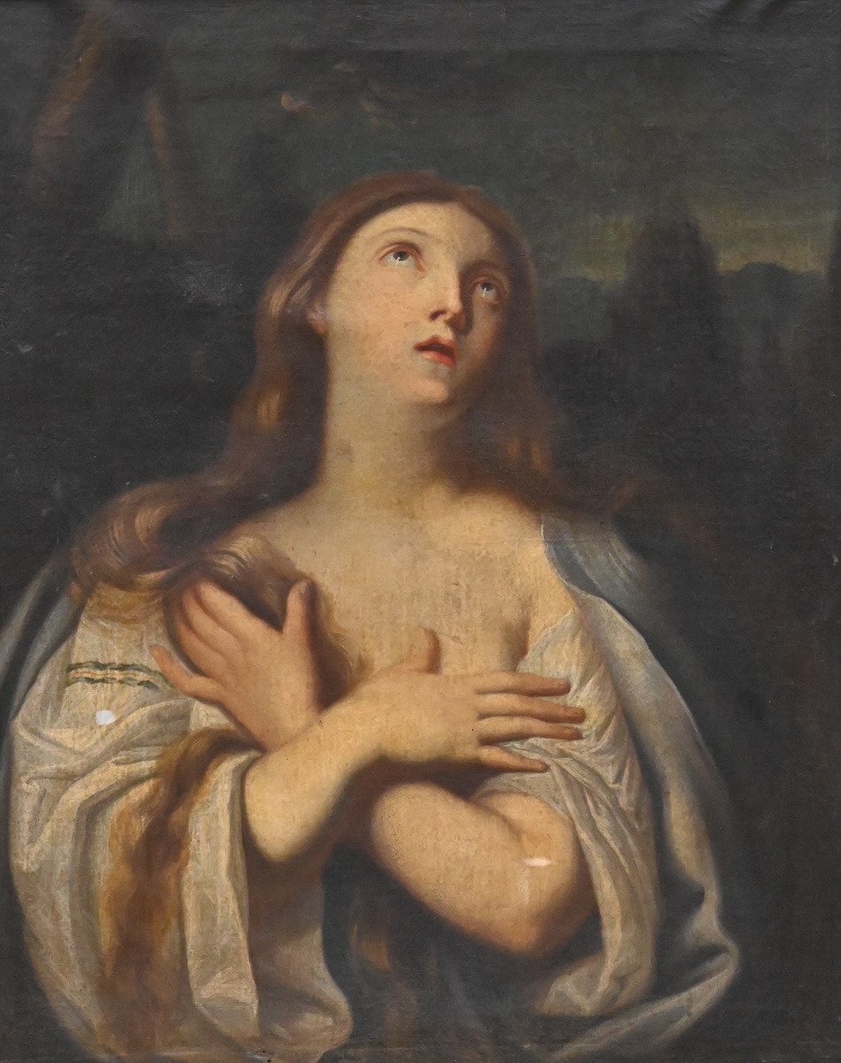 Italian school (17th century): painting (o/c) 'Mary Magdalene' (94x74cm) (*)