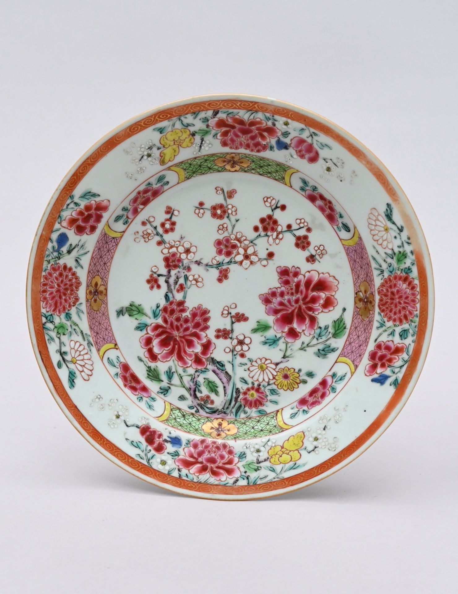 Set of four famille rose plates, Qianlong (dia23cm) (*) - Bild 4 aus 4