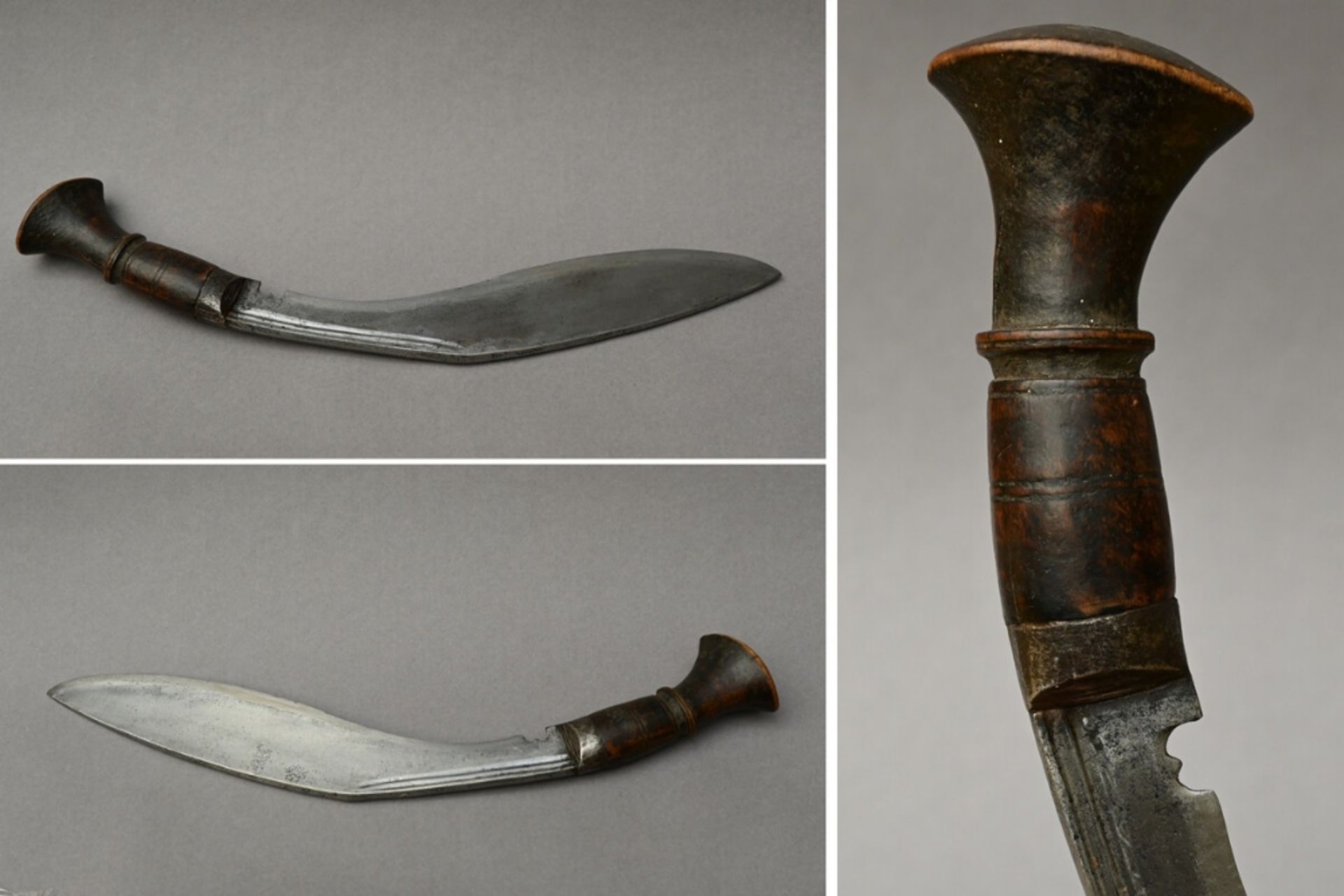 Nepalese Kukri dagger, circa 1900 (l 45cm) - Image 3 of 5