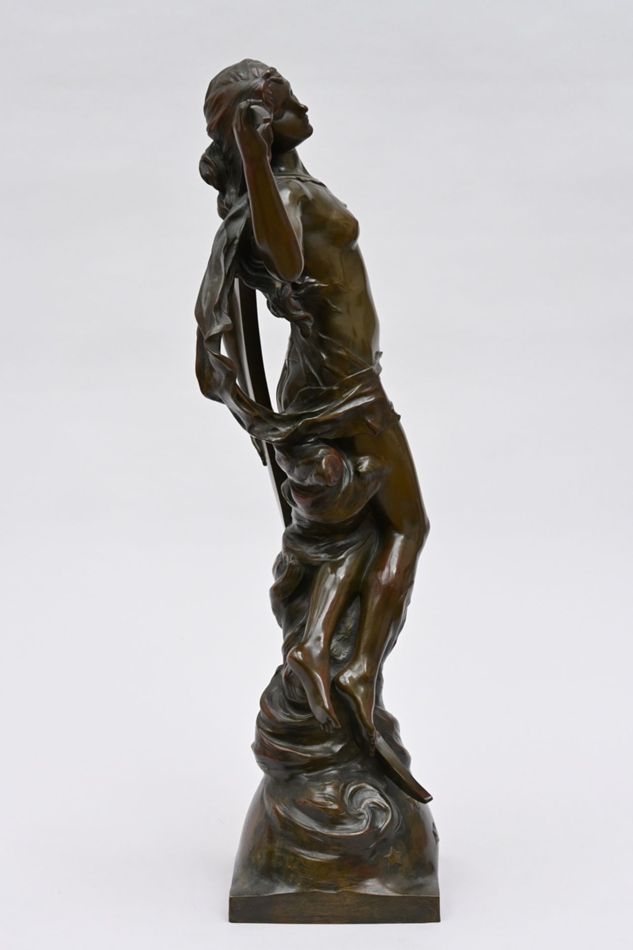 Drouot Edouard: large bronze statue 'La Nuit' (92x46x29cm) - Image 3 of 5