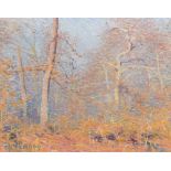 Charles FrÈchon: painting (o/c) 'autumn view' (27x35cm) (*)