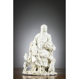 A blanc de chine sculpture 'Laotse', 18th century (h 20 cm) (*)