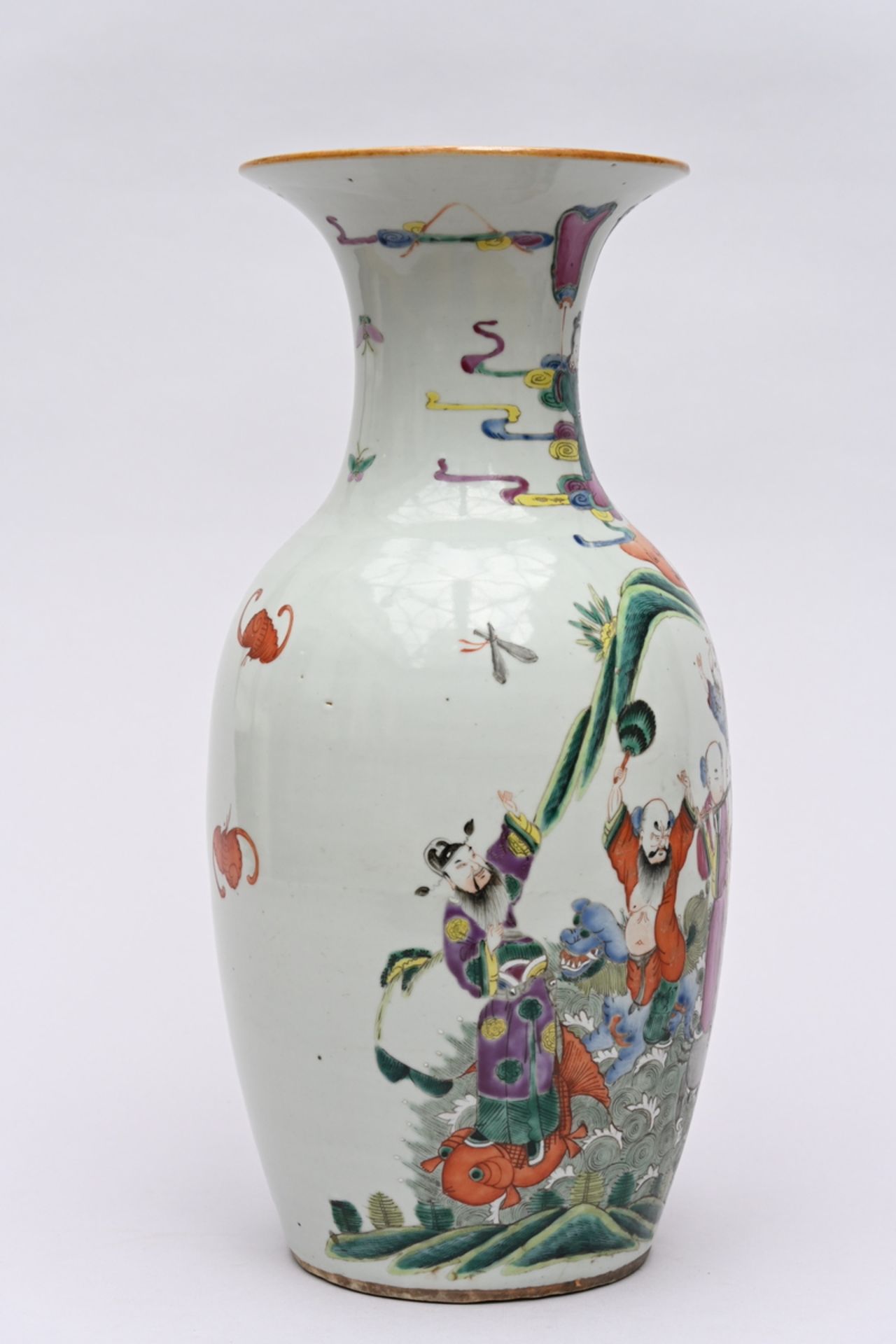 Chinese porcelain vase 'immortals', 19th century (h43.5cm) (*) - Image 3 of 5