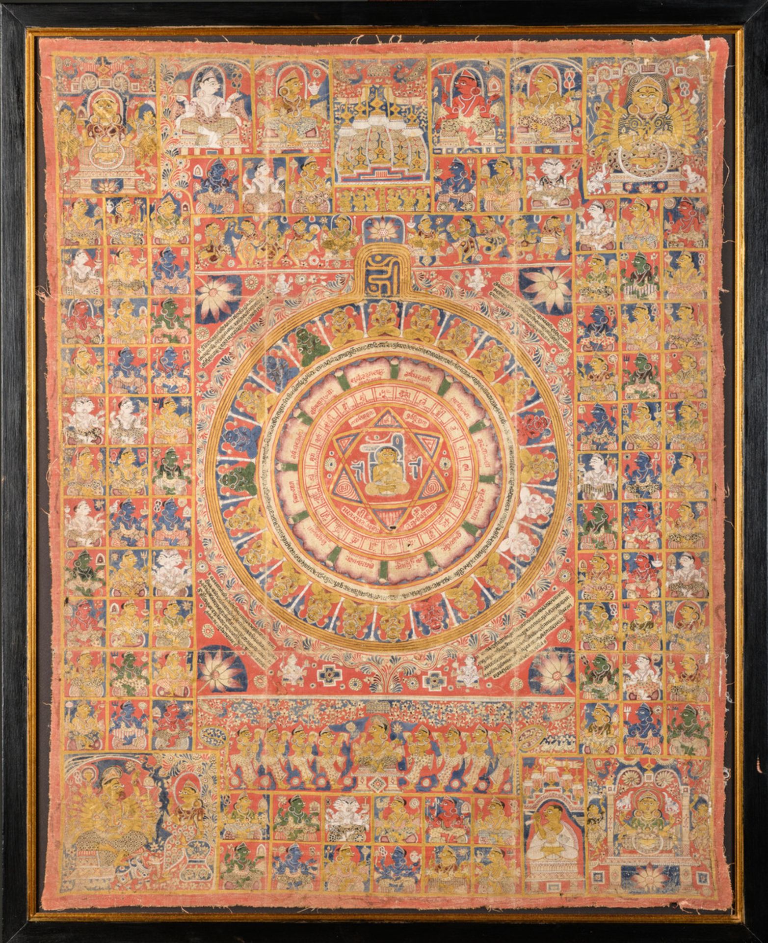 A tantric Jain painting 'Vastrapata', Gujarat India (90x70cm)