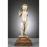 Polychrome statue of Christ child, Mechelen 16th century (h38) (*)