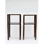 Two Chinese wooden stands (80x42x30cm) (79x40x30cm)