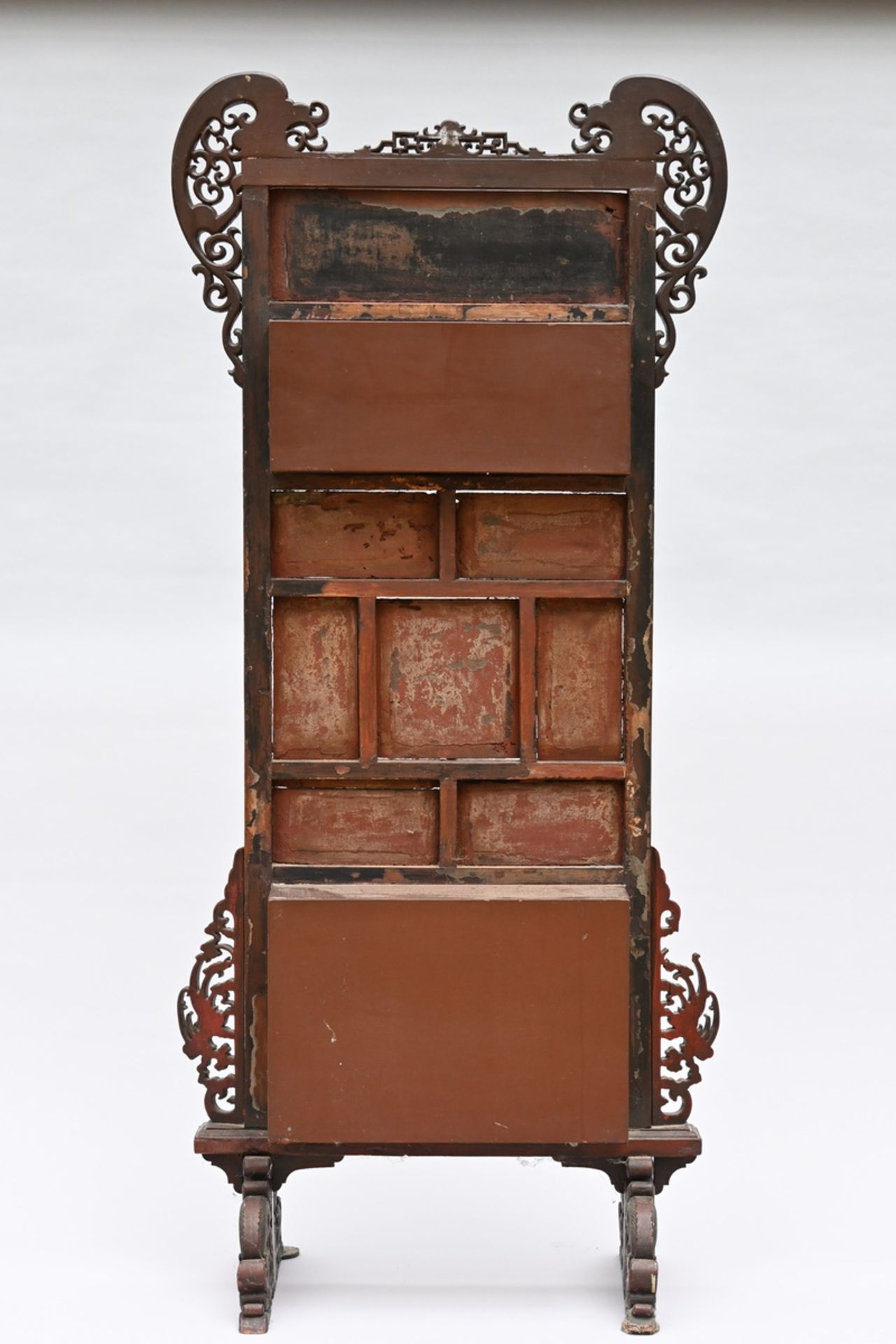 Decorative screen in red lacquer, China (135x60cm) - Bild 3 aus 4