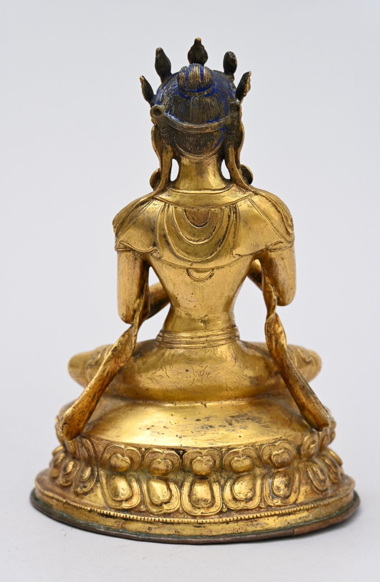 Gilded bronze statue 'Bodhisattva', Tibet circa 1900 (h 20 cm) - Bild 5 aus 6