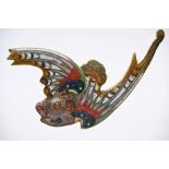 A cloisonne bas-relief 'bat', China 18th - 19th century (h8x11cm) (*)