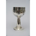 A silver Art Deco chalice (h20x11cm) (389 grammes)