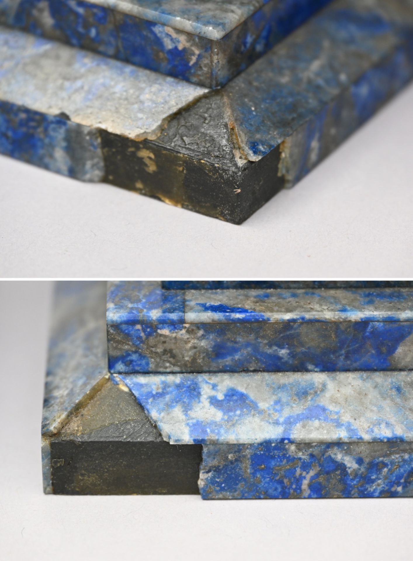 Pair of lapis lazuli obelisks (h49cm) (*) - Image 6 of 6