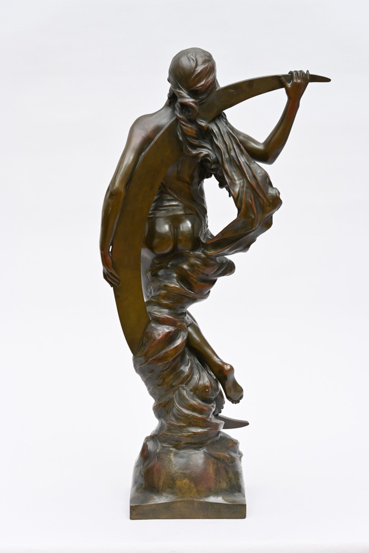 Drouot Edouard: large bronze statue 'La Nuit' (92x46x29cm) - Image 4 of 5