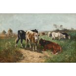 Henry Schouten: painting (o/c) 'cows in a landscape' (62x91.5cm) (*)
