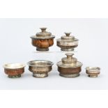 Collection: six Tibetan cups (dia 7 - 11cm)