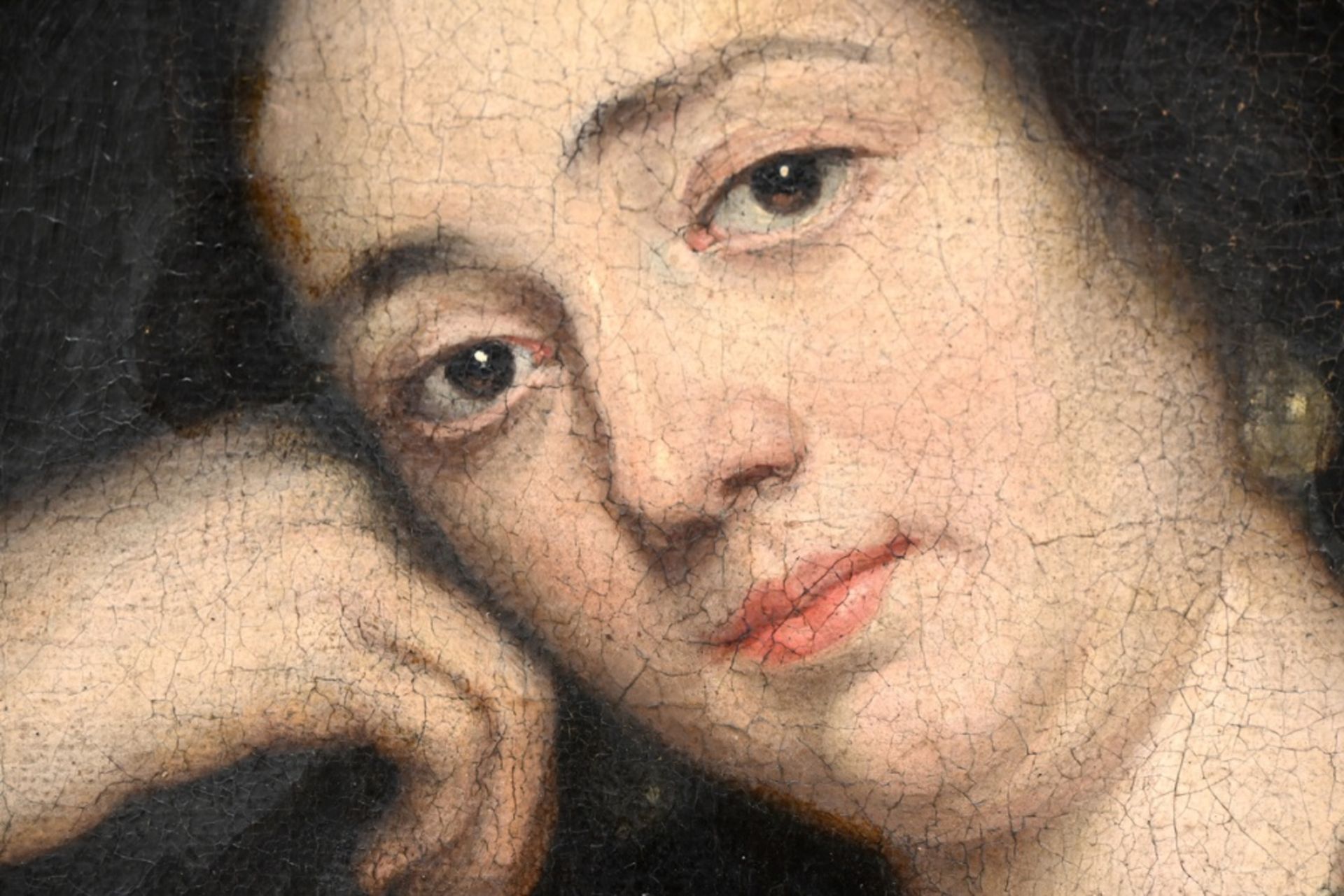 Anonymous (18th century): painting (o/c) 'portrait of a lady' (57x47cm) - Image 3 of 5