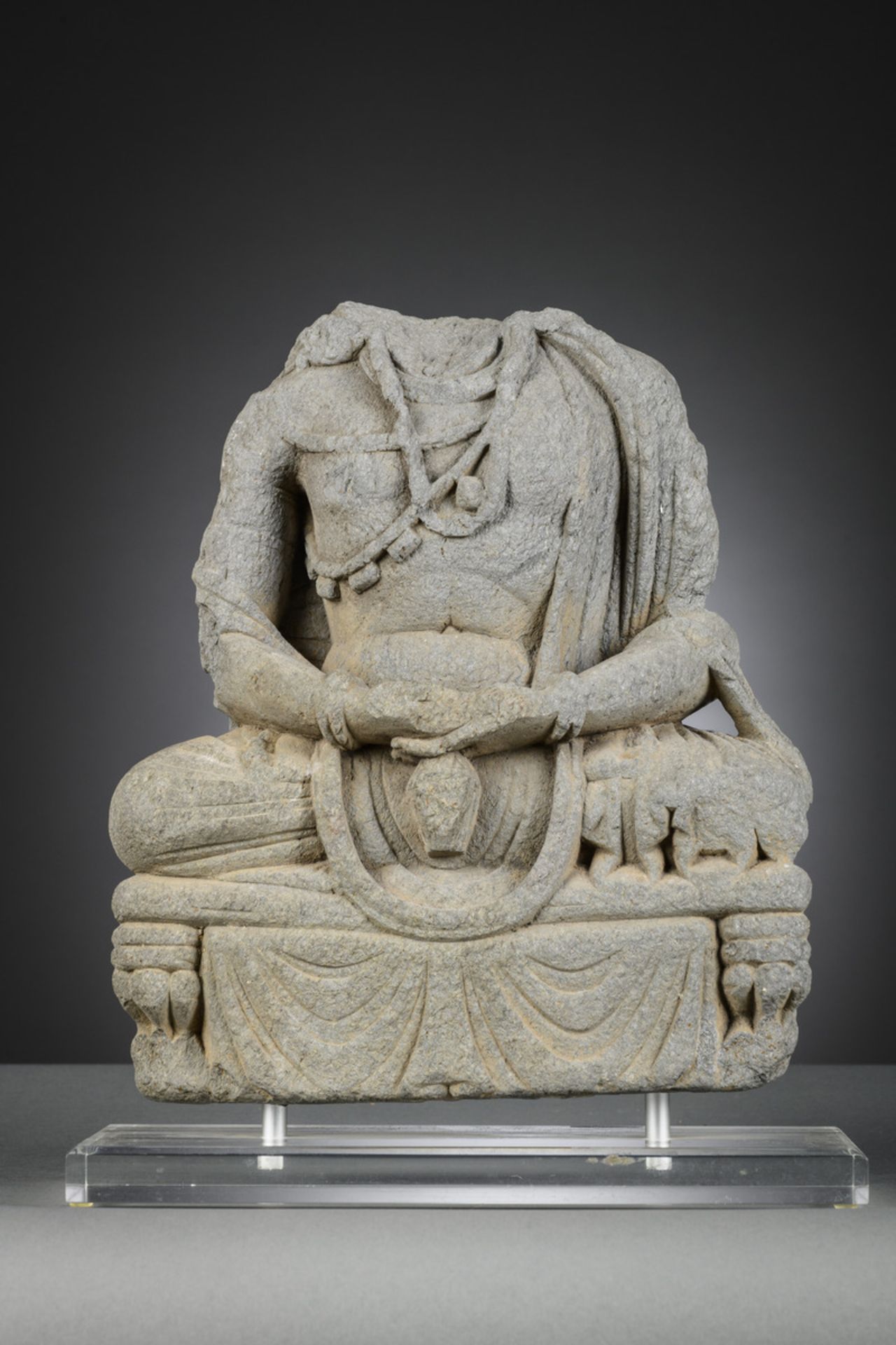 A schist torso of a Bodhisattva, Gandhara 3rd - 5th century (34x28cm) (*)