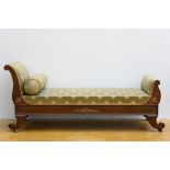 Meridian sofa in mahogany, Charles X (81x190x60cm)