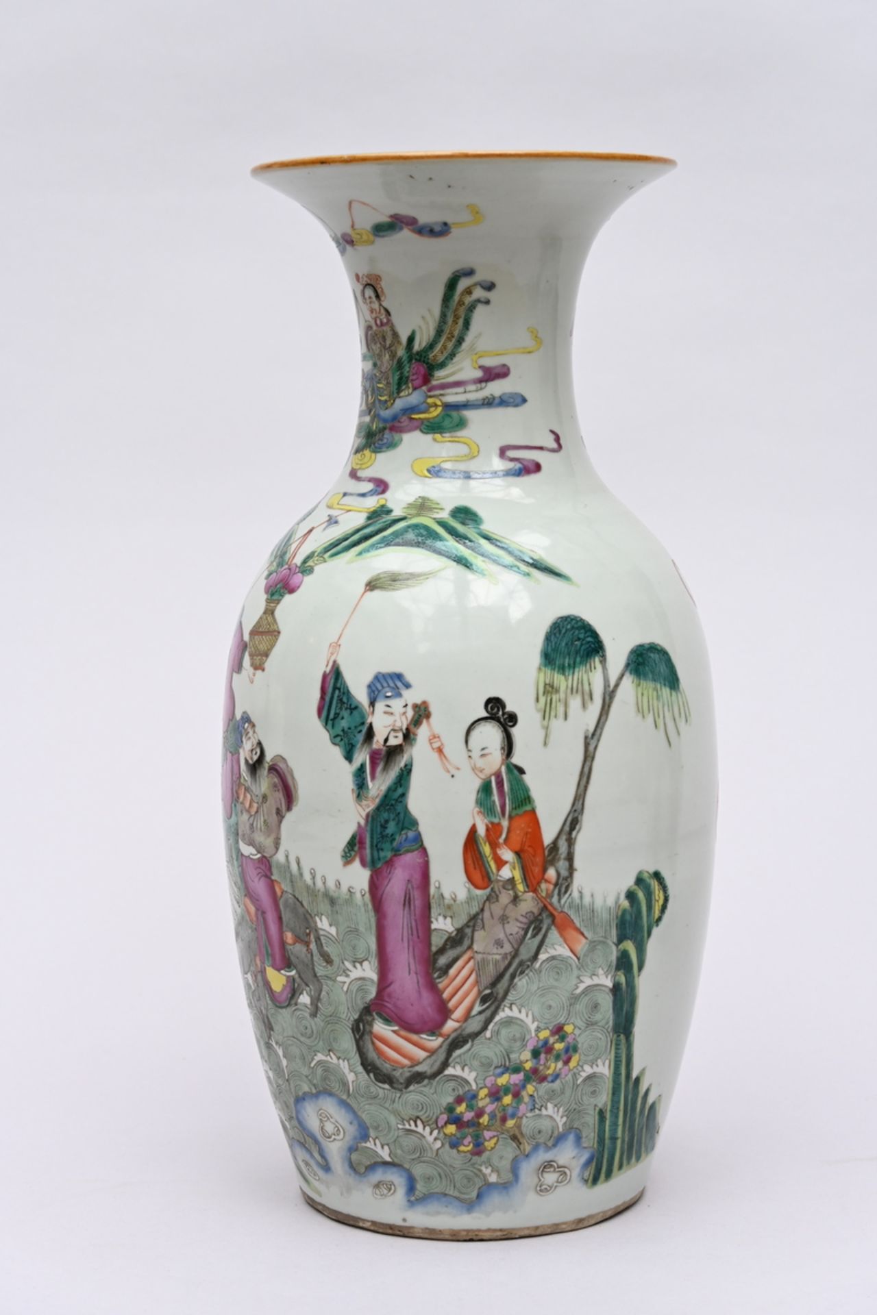 Chinese porcelain vase 'immortals', 19th century (h43.5cm) (*) - Image 2 of 5