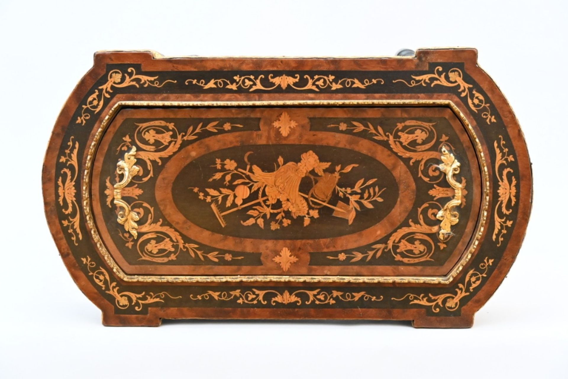 Napoleon III planter with marquetry (77x64x37cm) - Image 4 of 4