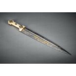 Kindjal dagger with gilt decoration, 19th century (l 51.5 cm)