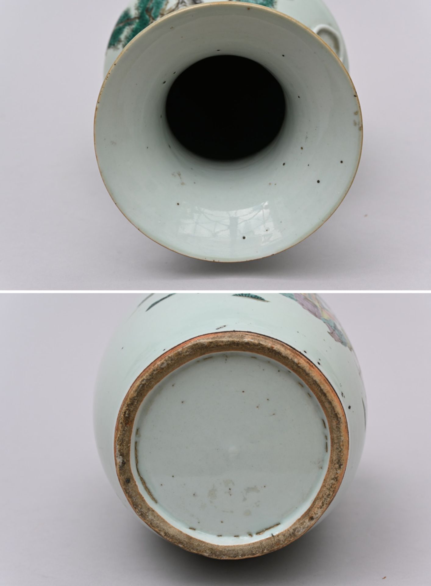 Chinese porcelain vase 'elegant ladies' (h42.5cm) - Image 3 of 3