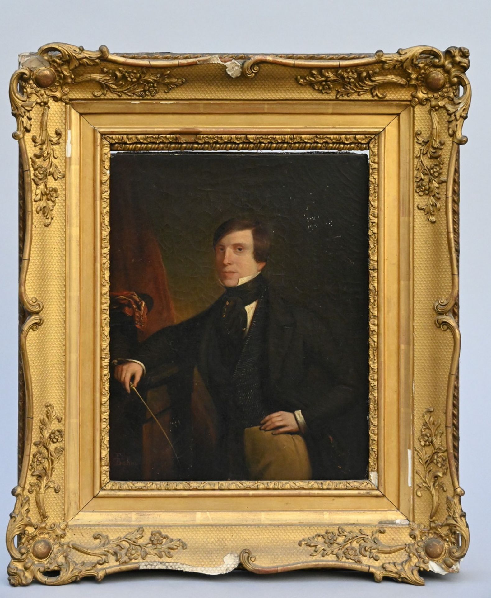 Lot: two paintings 'portraits of men', 19th century (41x33cm) (36x23) (*) - Bild 2 aus 5