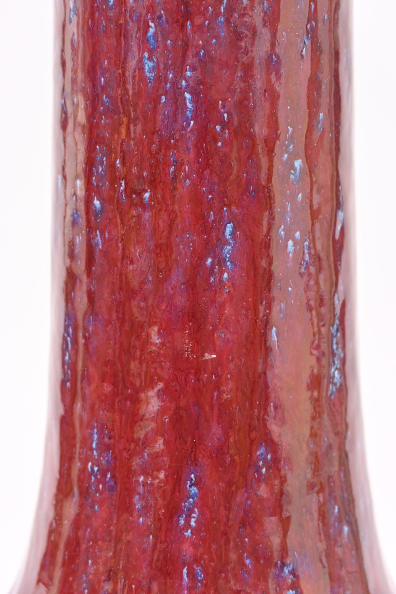 A vase in Chinese porcelain with flambÈ glaze (h 49.5cm) - Bild 4 aus 4