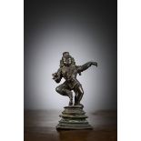 Indian statue 'dancing Krishna', 17th - 18th century (h11cm)