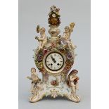 Porcelain clock 'romantic scene' (h43.5 cm)