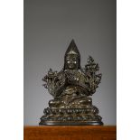 A Buddhist bronze 'portrait of Tsongkhapa', Tibet or China 18th century (h 11.5cm) (*)