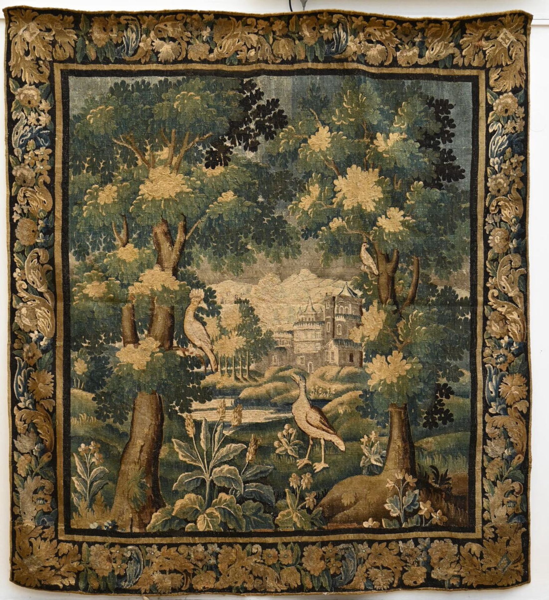 Tapestry 'greenery with birds', Oudenaarde 17th century (238x217cm)