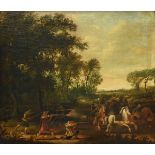 Anonymous (17th century): painting (o/p) 'cavalry battle scene' (40x46cm)(*)
