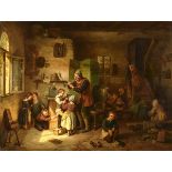 Basile De Loose: painting (o/p) 'the teacher' (58x78cm) (*)