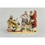 A porcelain group 'the newborn', Capodimonte (h25x31x21cm) (*)