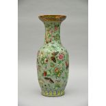 Chinese celadon vase 'butterflies', Canton 19th century (h62cm) (*)