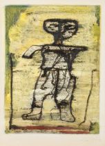 Willem Van Hecke (1968): mixed media 'figure' (51x42cm)