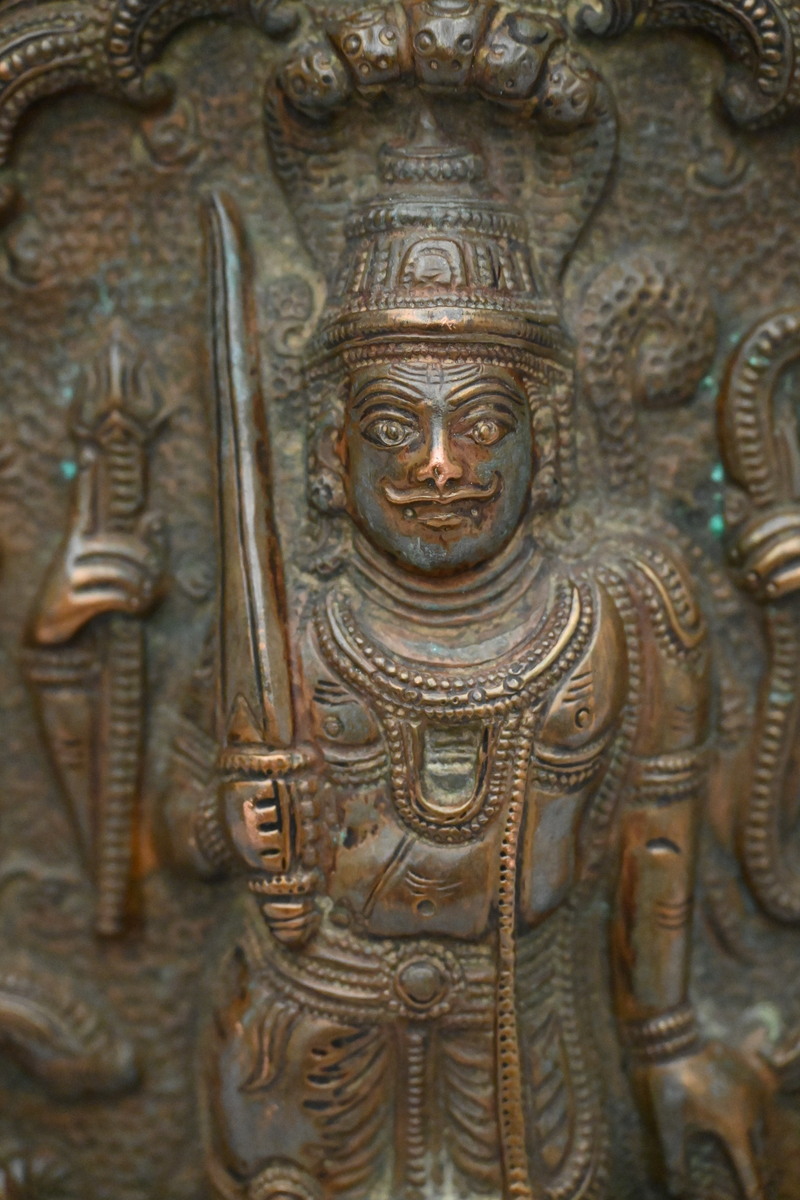 Copper bas-relief, South India (20x16cm) - Image 3 of 3