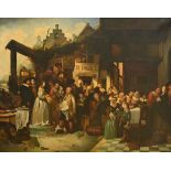 Henri Leys: a large painting (o/c) 'the banquet' (120x149cm) (*)